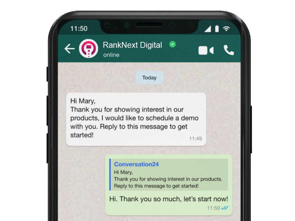 lead follow up notification messaging